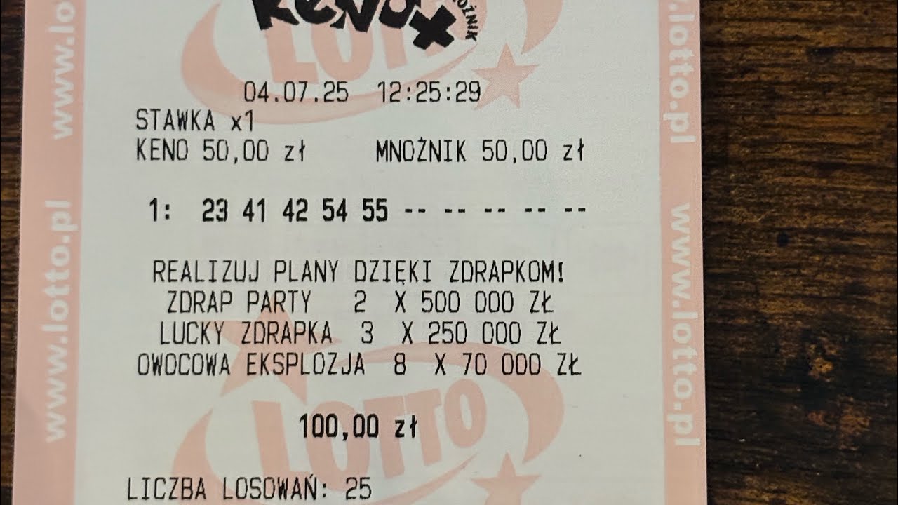 Keno za 100 zł wpadły mnożniki 😀