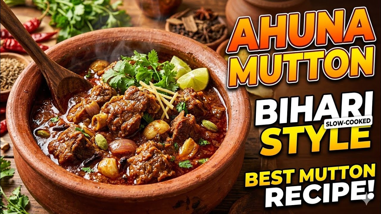 Champaran Ahuna Mutton Recipe | No Water, Only Dum!