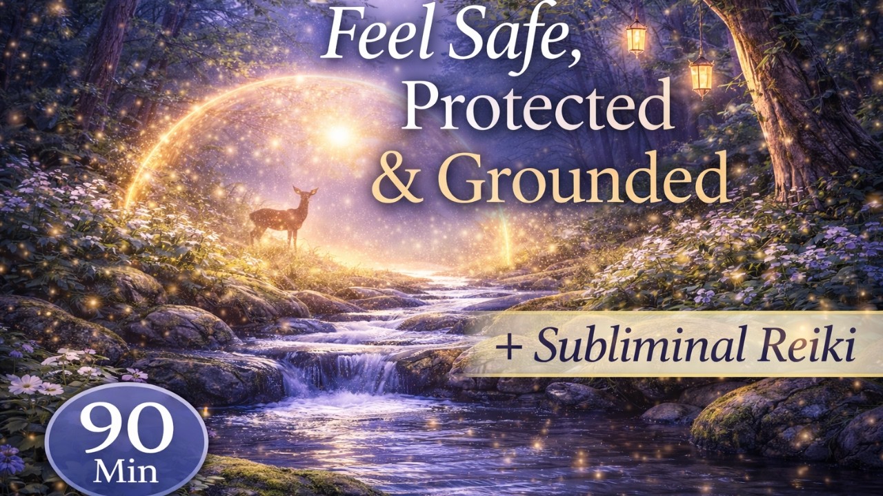 Feel Safe, Protected & Grounded Subliminal + Reiki | Emotional Safety & Nervous System Calm (90 Min)