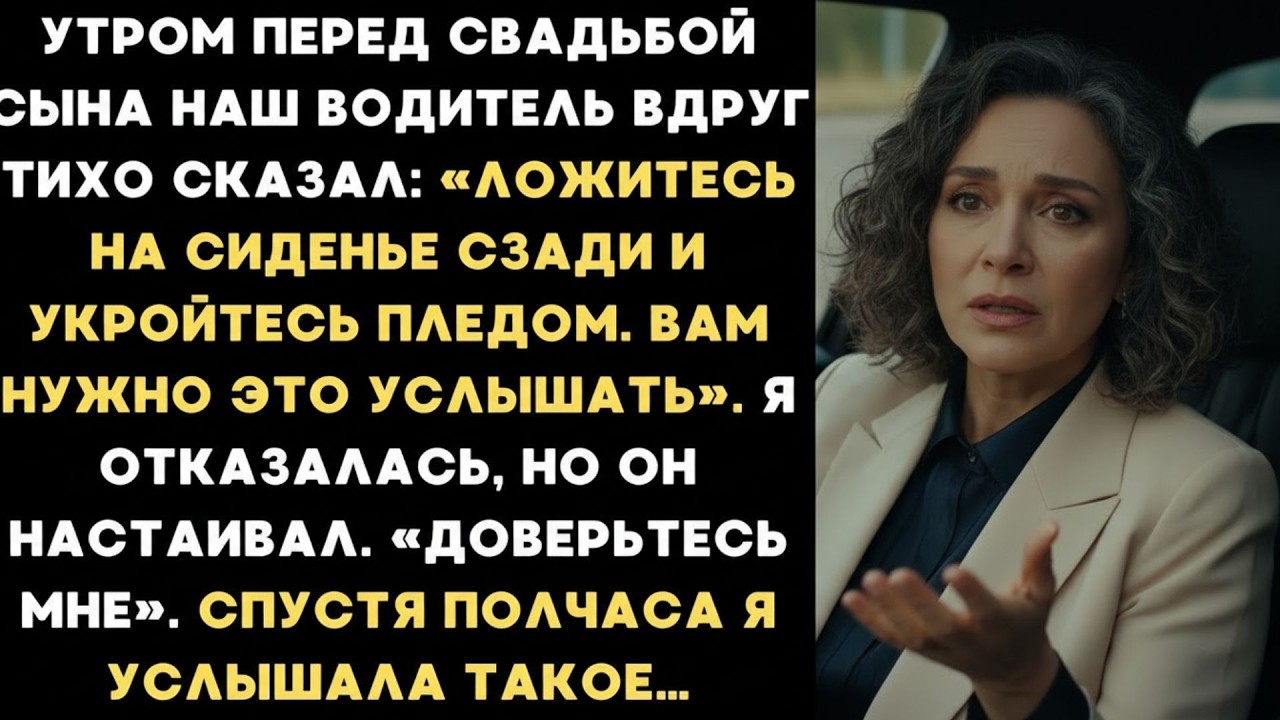 Перед свадьбой сына наш водитель шепнул  «Спрячьтесь под плед и слушайте   Спустя полчаса я онеме