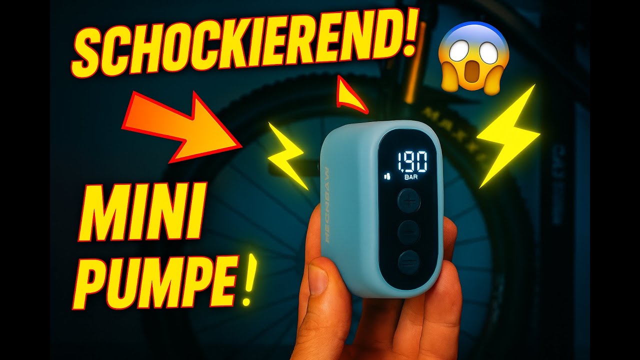 Unglaublich! 🚴 Elektrische MINI Fahrradpumpe im Test &ndash; so stark & so klein!