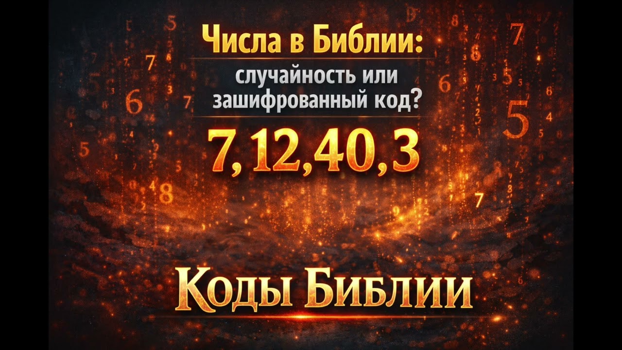 Числа в Библии: случайность или зашифрованный код? | 7, 12, 40, 3