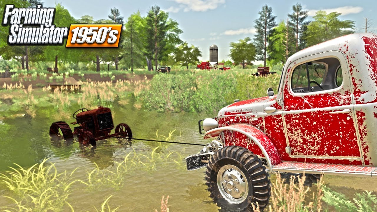 1950's STOLEN TRACTOR PULLED OUT OF OUR POND (ROLEPLAY) FS19
