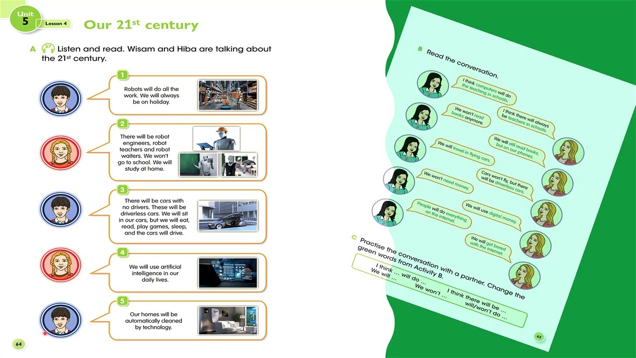 صفحة 64 و 65 انكليزي سادس ابتدائي