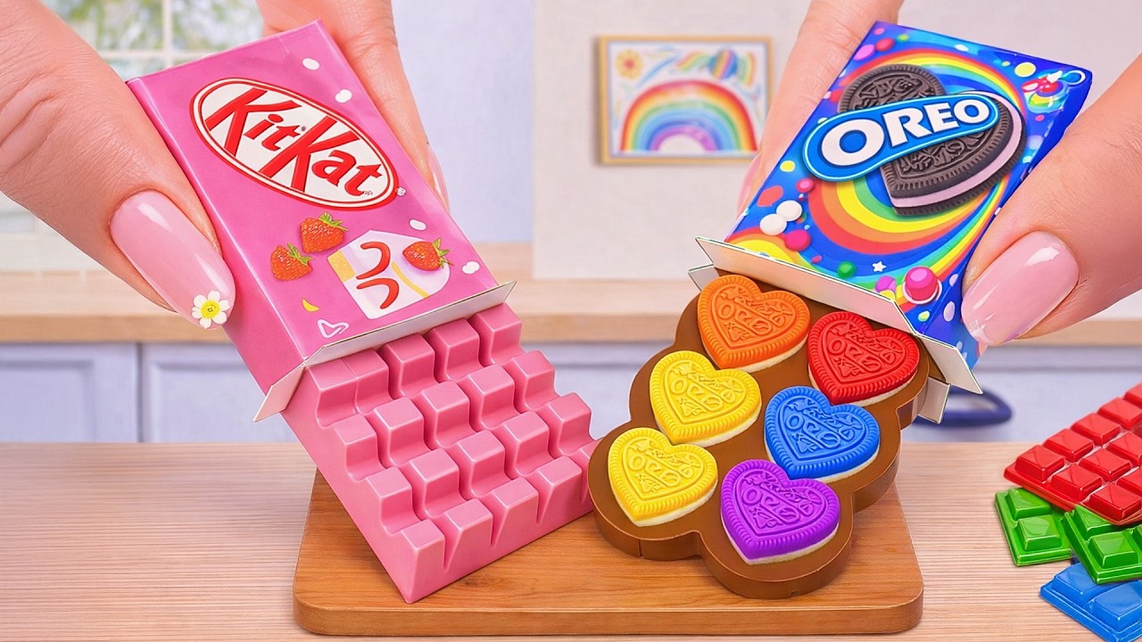Рецепт торта «Розовый Kitkat против радужного Oreo» ❤️ Как приготовить самые лучшие шоколадные де...