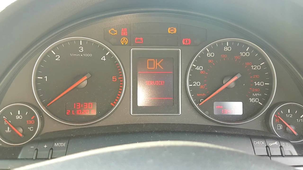 How to reset the service light on Audi A4 (2004 - B6)
