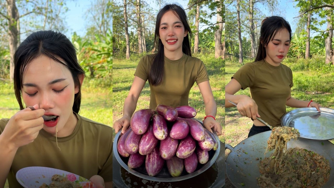 Amazing cooking deep fried eggplant recipe