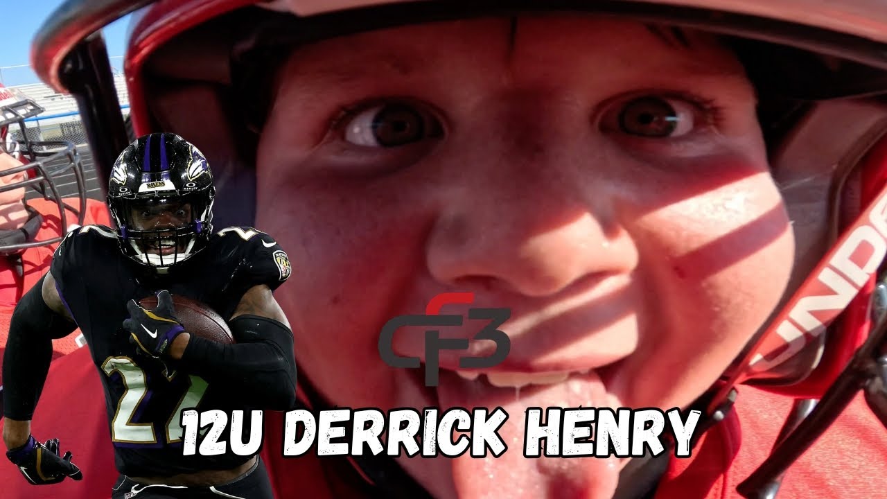 12u Деррик Генри сбивает всех | Go Pro PeeWee Football POV