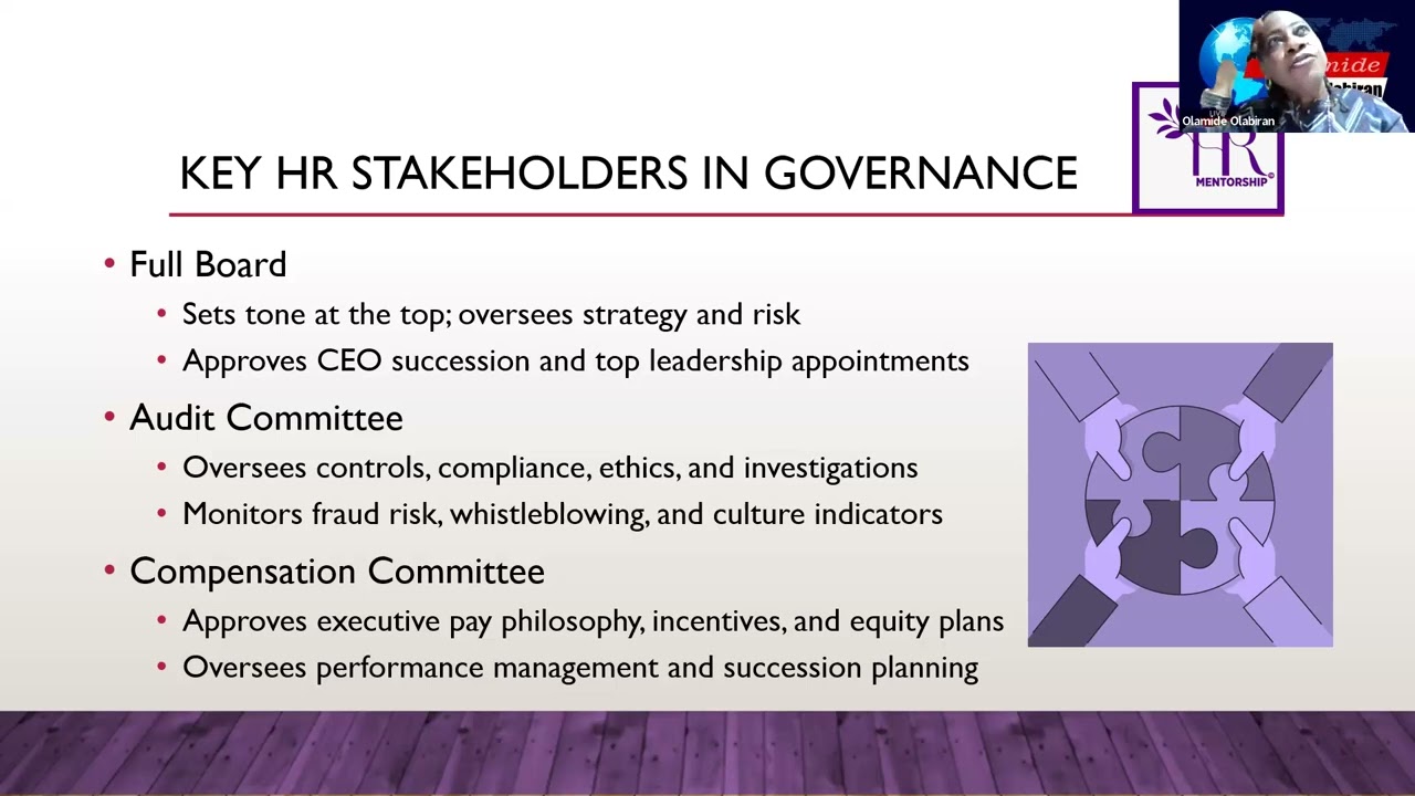 HR's Relationship with the Board, Audit, and Compensation Committee