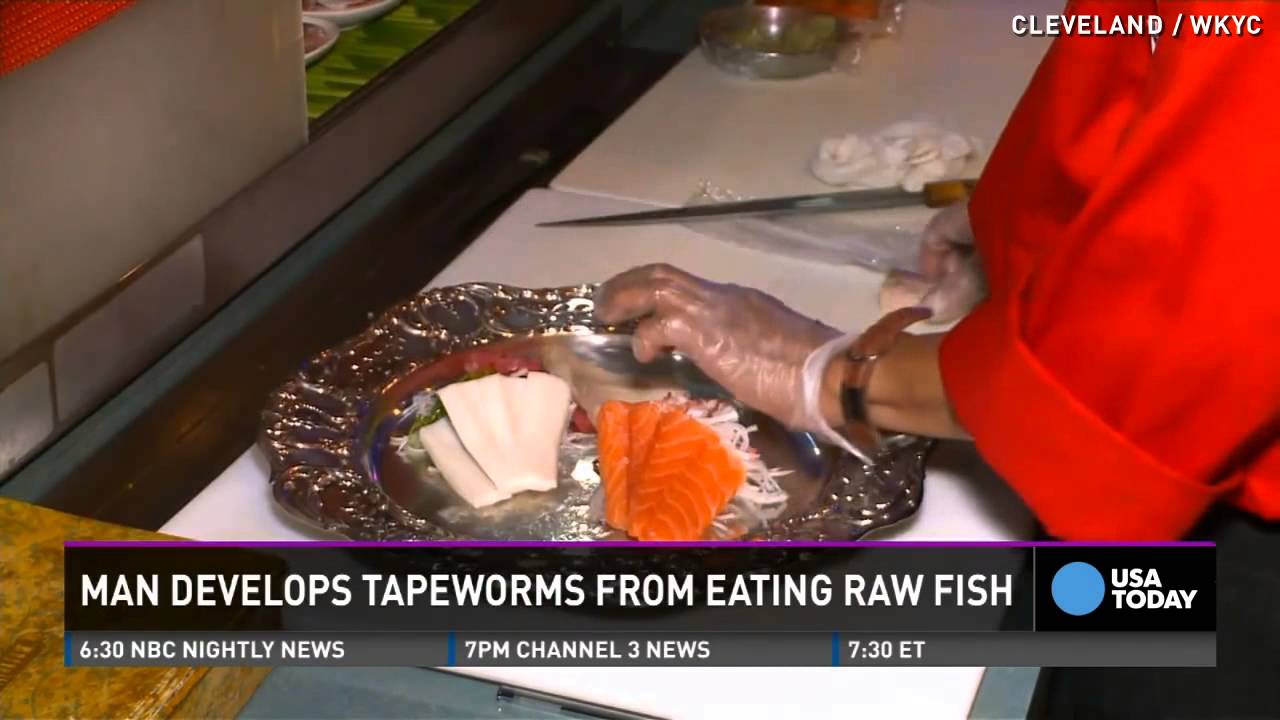 Ew! Hundreds of tapeworms infest man who ate sushi