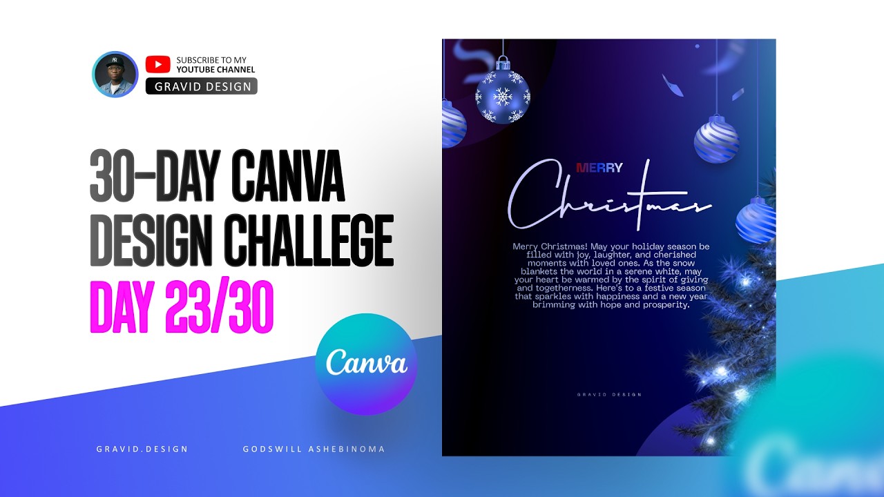 Canva Flyer Design Tutorial | Merry Christmas Flyer Design in Canva | Step-by-Step Tutorial