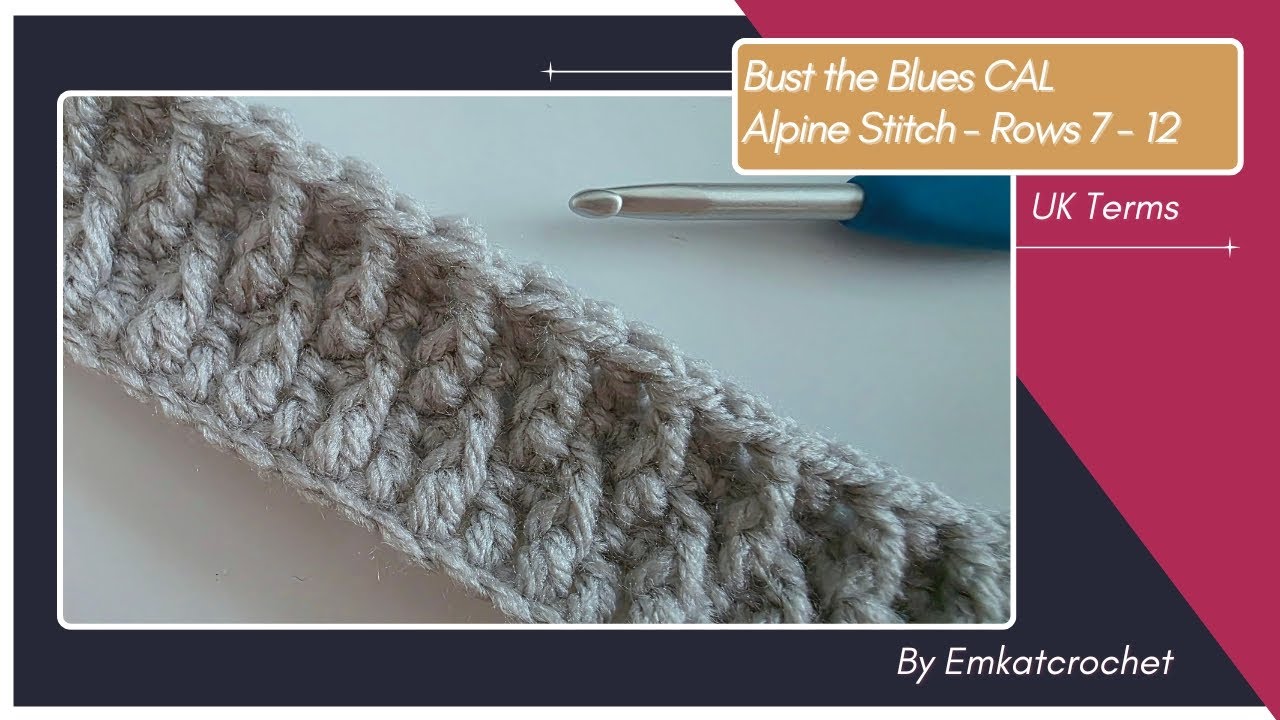 Bust the Blues CAL - Wk 1 Alpine Stitch