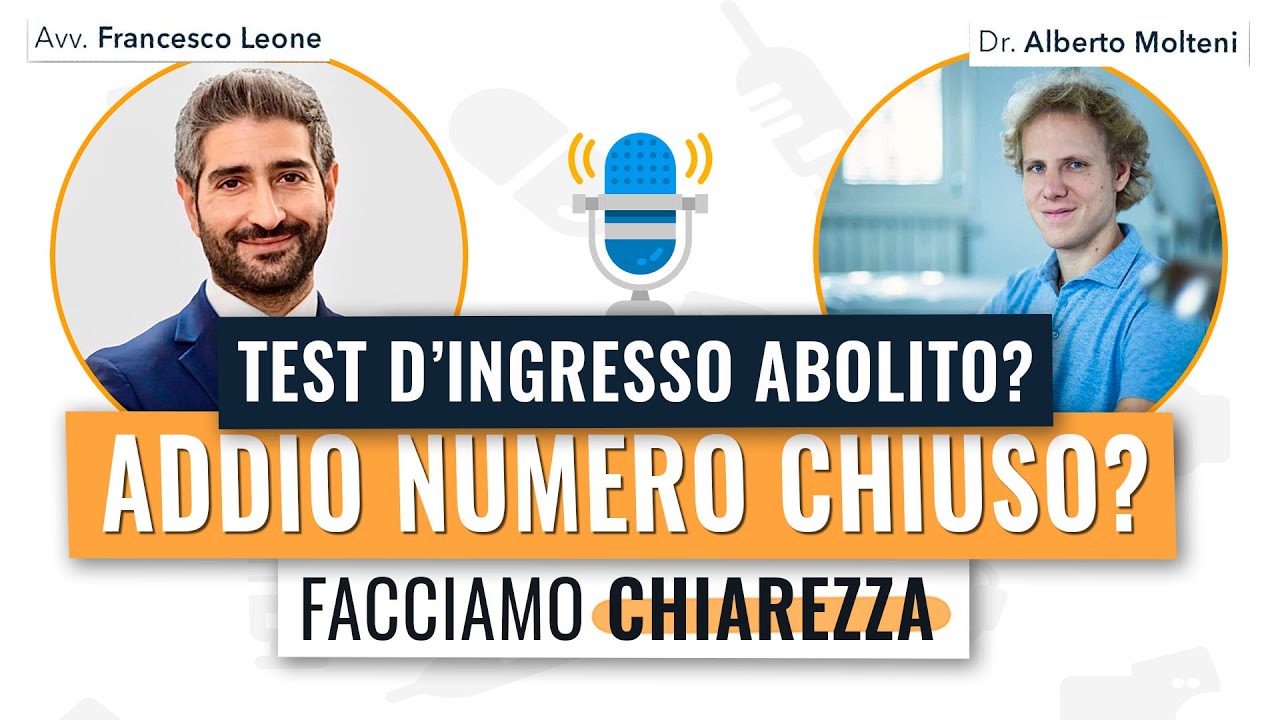 Abolito il test d'ingresso? Addio numero chiuso? Chiarezza e risposte con  @avvocatoleone8077