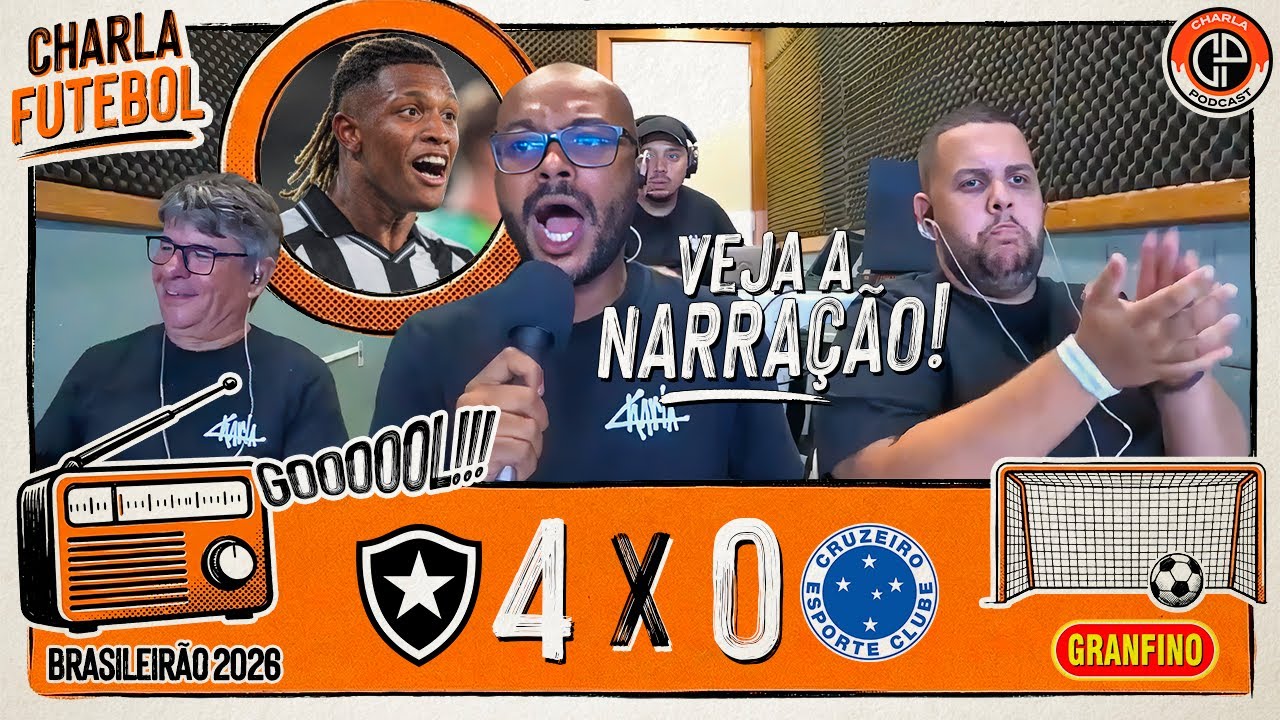 BOTAFOGO 4 x 0 CRUZEIRO - GOLS DO JOGO (BLUTHIERE LIMA)