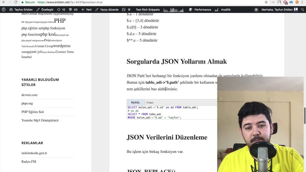 MySQL’de JSON Verileriyle Çalışmak