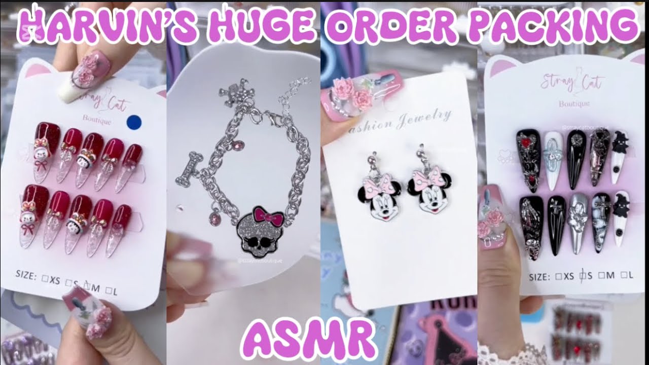 HARVIN’S HUGE ORDER PACKING 😻✨(ASMR)||SMALL BUSINESS 