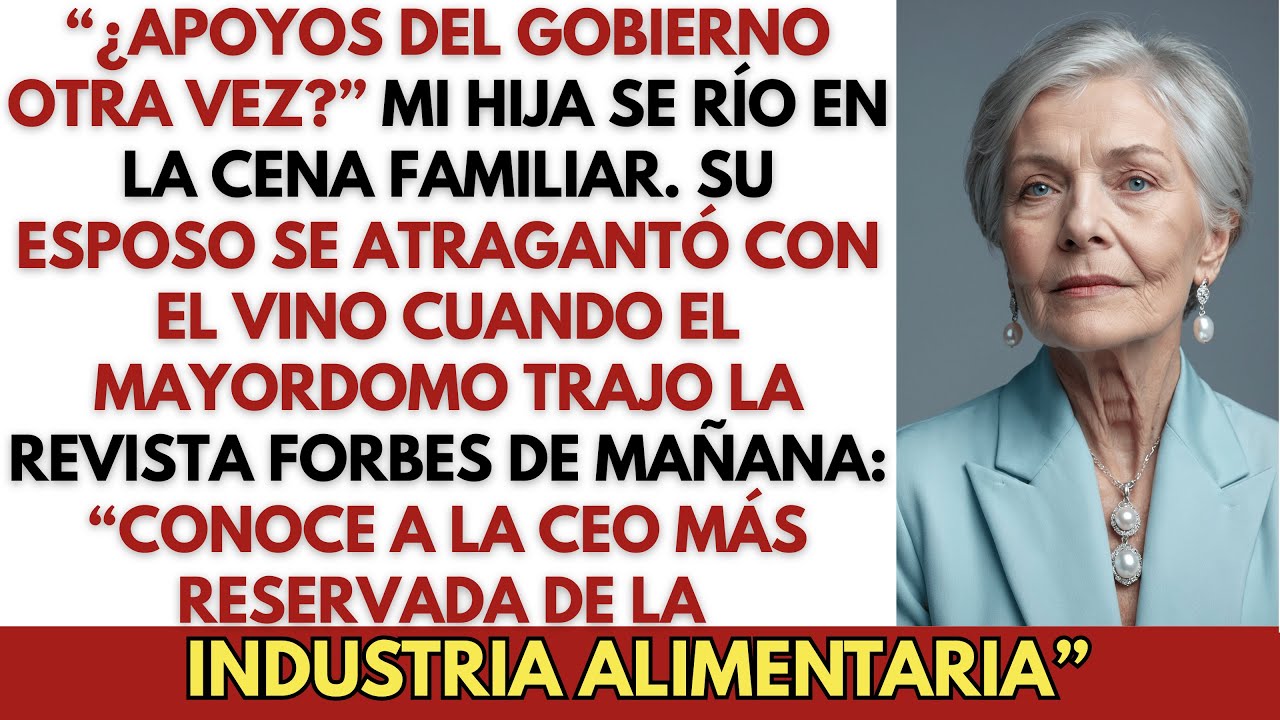 Durante la cena familiar, mi hija dijo: “¿Todavía usas los apoyos del gobierno?” Luego cayó la...