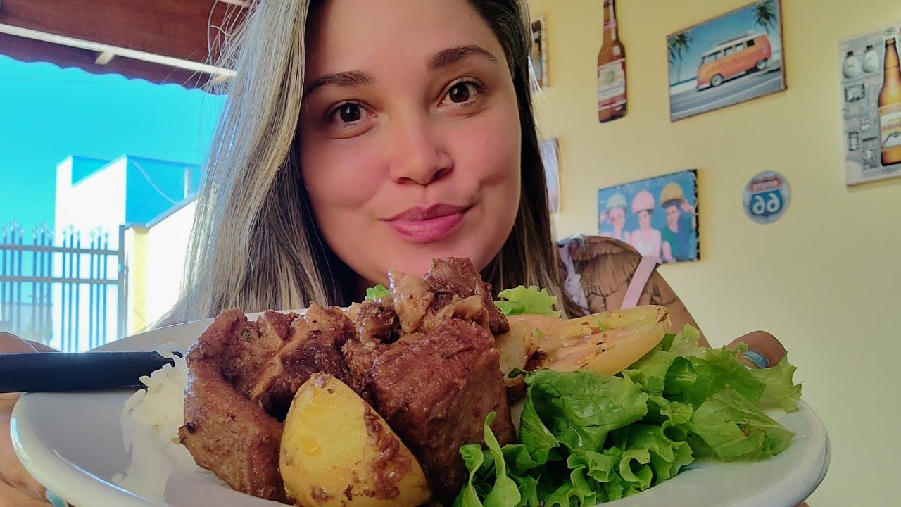 COMENDO COSTELA BOVINA COM BATATAS (MUKBANG) COMIDA CASEIRA #asmrcomida