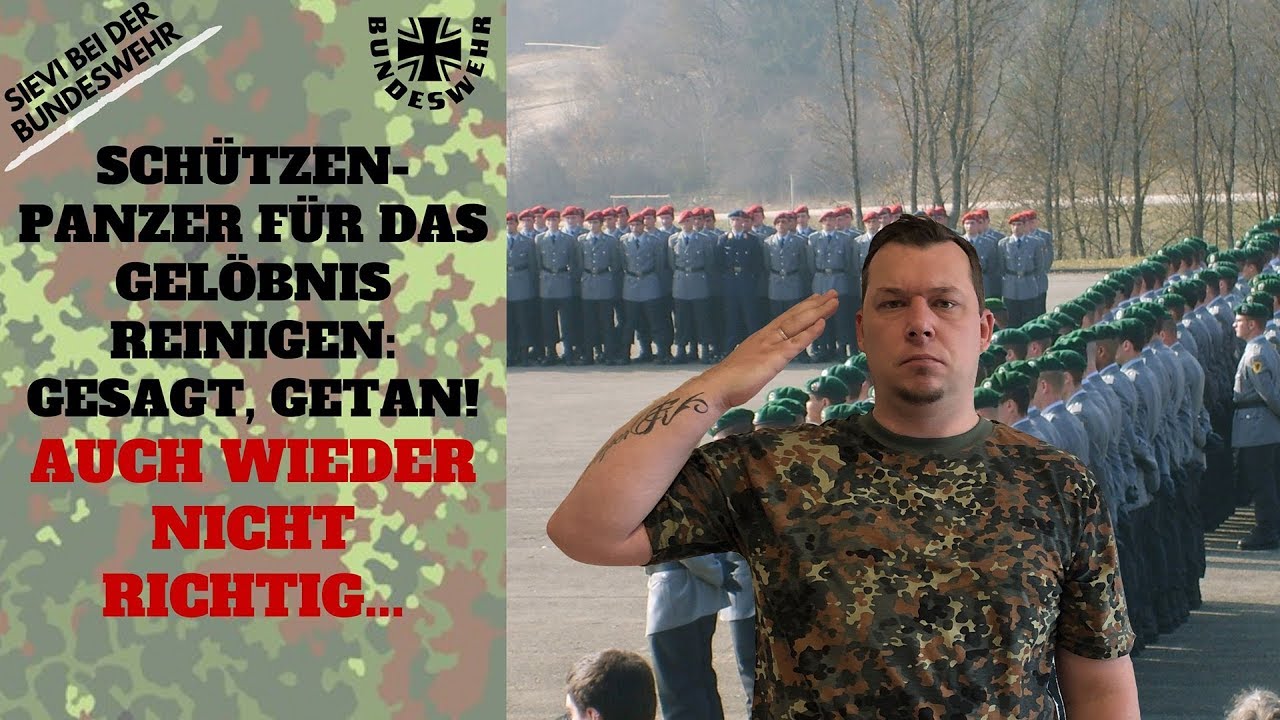 Schützenpanzer für das Gelöbnis reinigen: Gesagt, getan! Auch wieder nicht richtig...