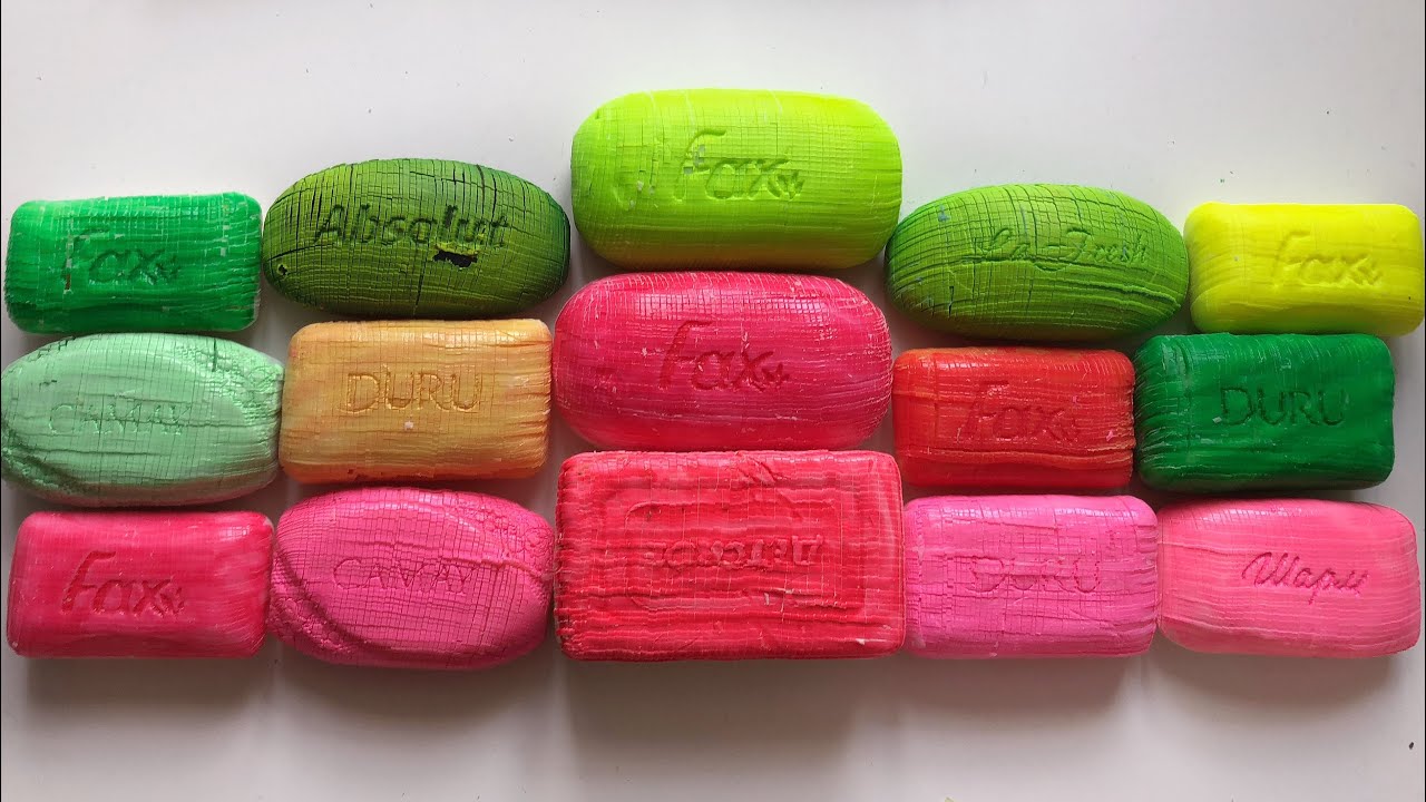 Cutting small colored cubes into NEON color