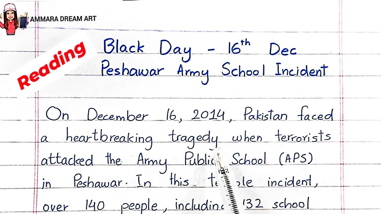 Black Day 16th december APS incident essay reading in English / Black Day APS attack #english