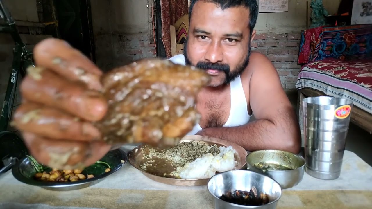 মই খকোৱা অ আজি তিল আৰু গাহৰি মাংসৰ আঞ্জাৰে ভাতকাঁহী/#assam_food_vlog #axomia_lahon