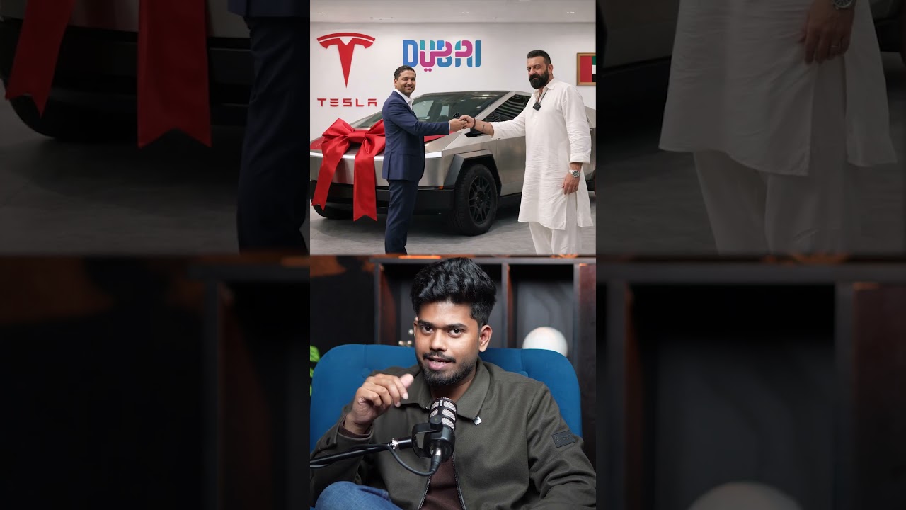 ₹3 Crore Sanjay Dutt Tesla Cyber truck #tesla #dubai #car