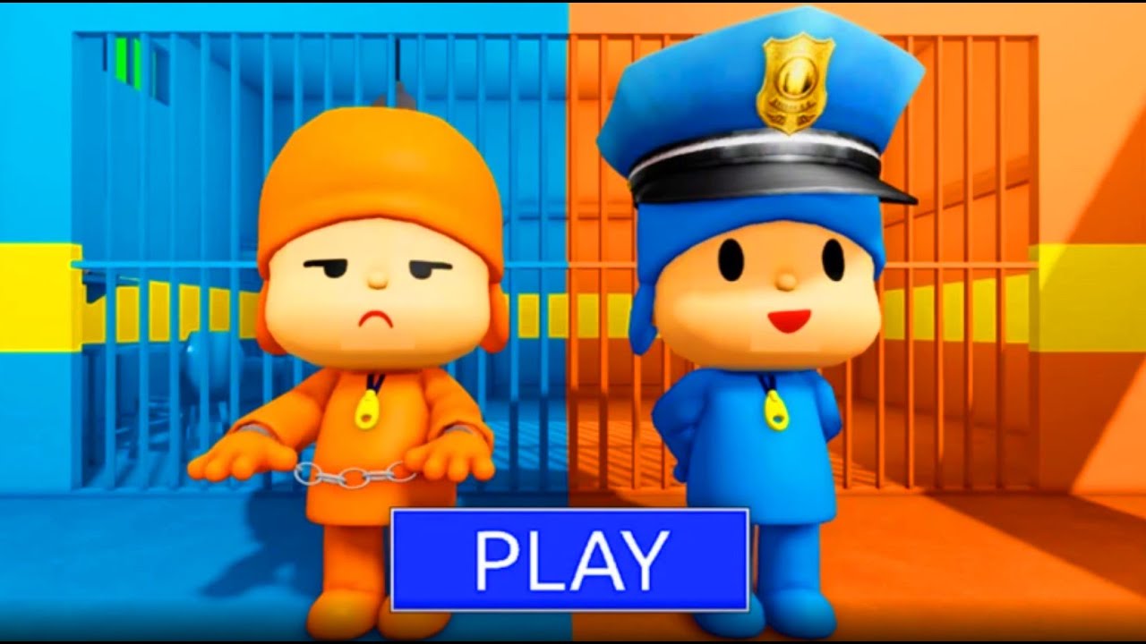 Roblox POCOYO PRISONER VS POLICE PRISON RUN! (Obby)