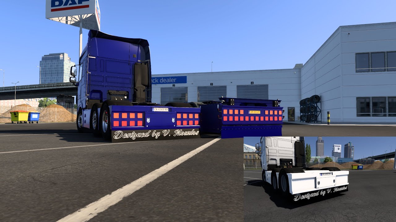 ETS2 MODDING |-| DESIGNING CUSTOM REAR BUMPER for DAF XD EURO 6 BY SCS |-| TIMELAPSE