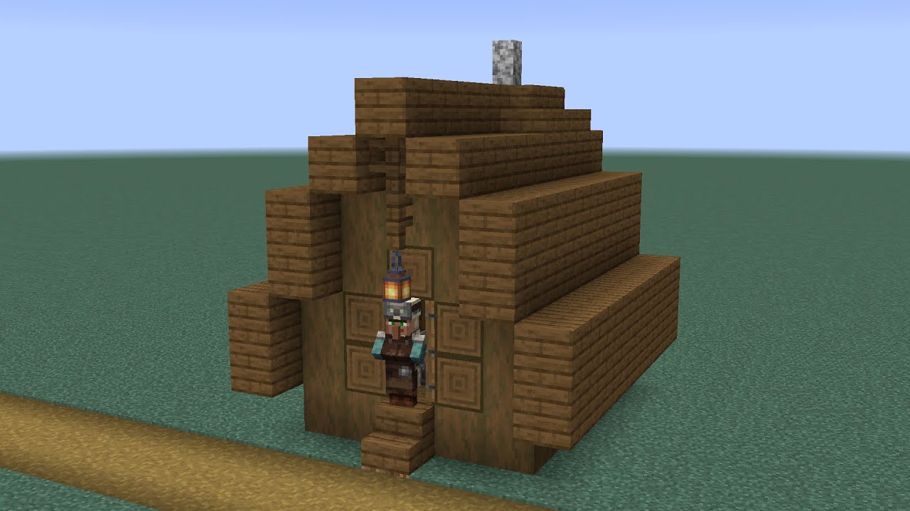 How to build a Mineacraft Village Armorer House 1 (1.14 snowy tundra)