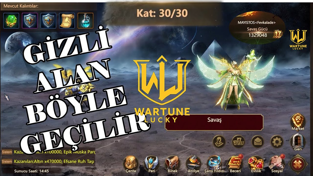 WARTUNE ULTRA | MAYISTOS (YAYCI) GİZLİ ALAN 80 SON BOSS