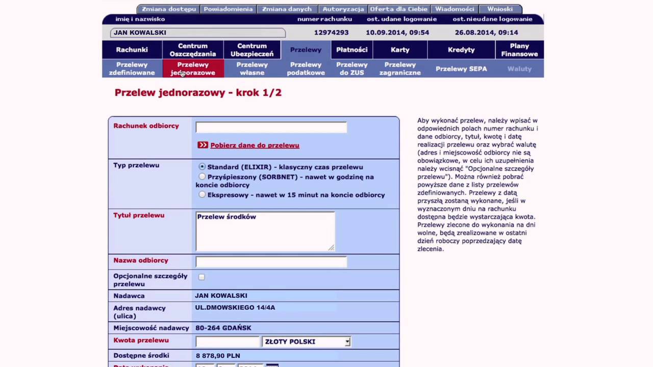 Jak wykonać przelew do transakcji wymiany zawartej w kantorze Liderwalut.pl