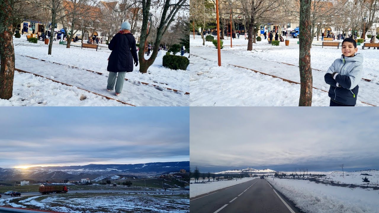 كثافة الثلوج غير مسبوقة ❄️ طريق إفران مشليفن واش مفتوحة 🤔الخير تبارك الله 