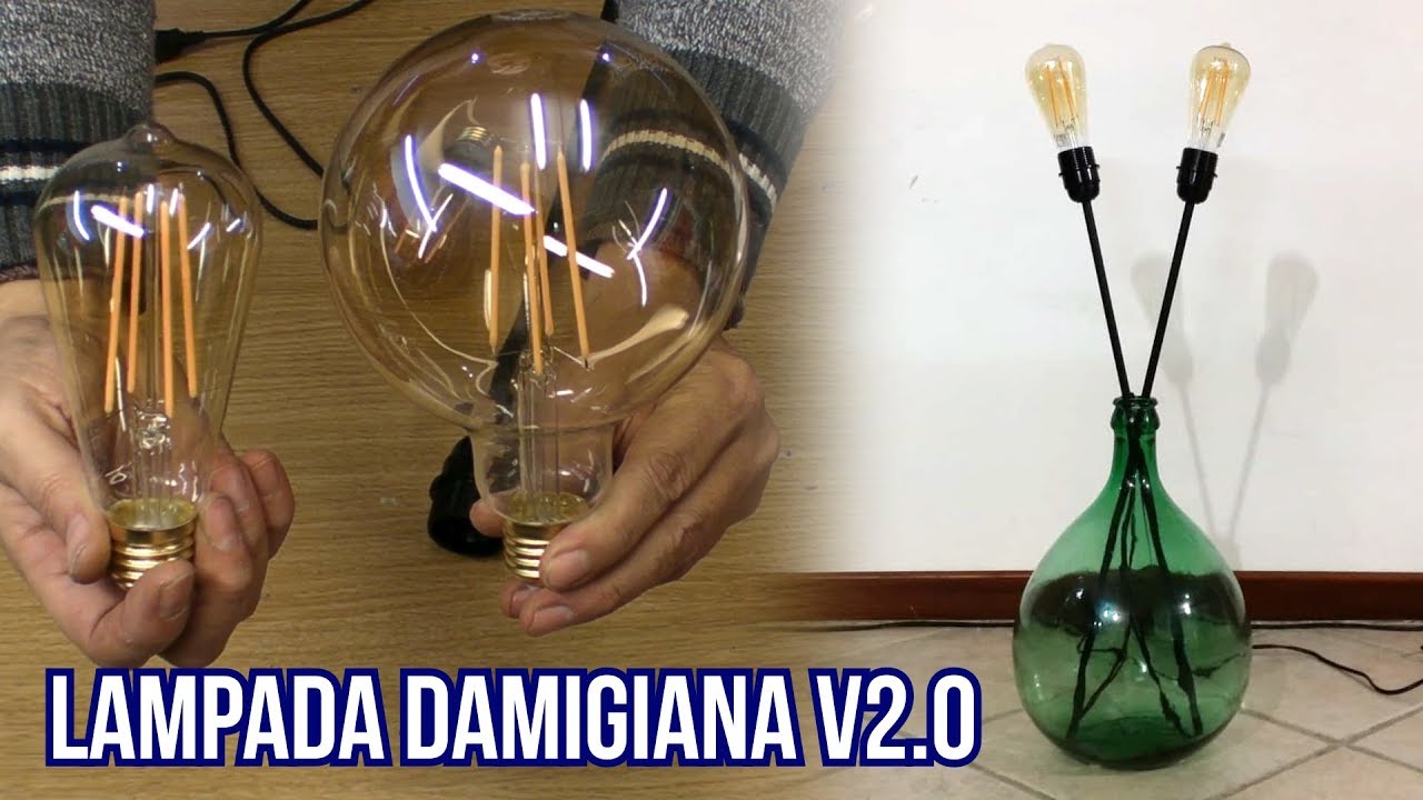 Costruire una doppia lampada con una damigiana