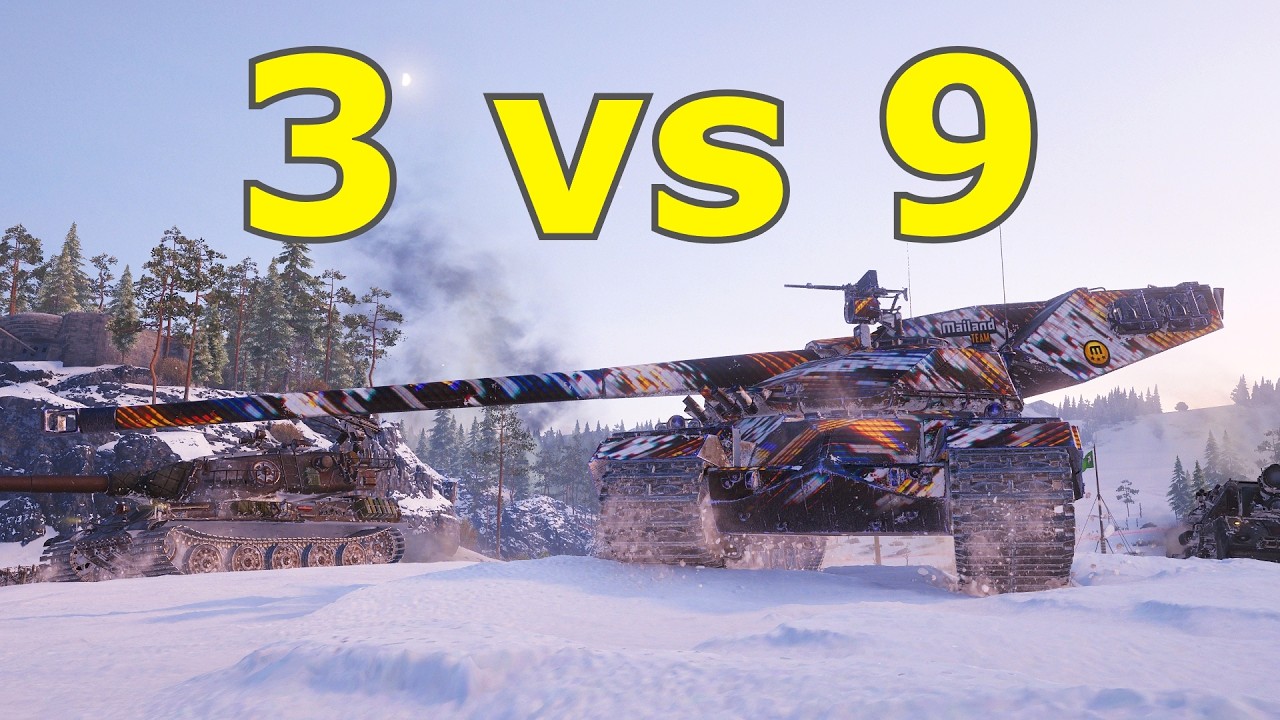 AMX 67 Imbattable : 11 Kills | 3 vs 9 - World of Tanks.