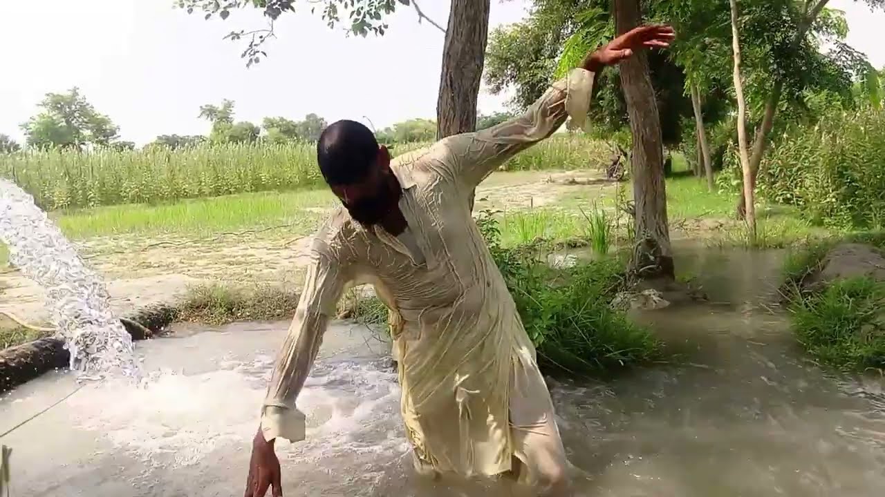 Tubewell swimming pool  village Punjab