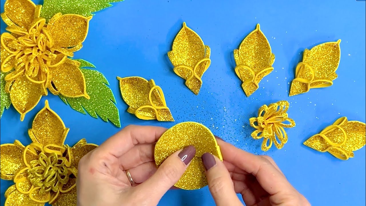 How to make flowers with glitter foam