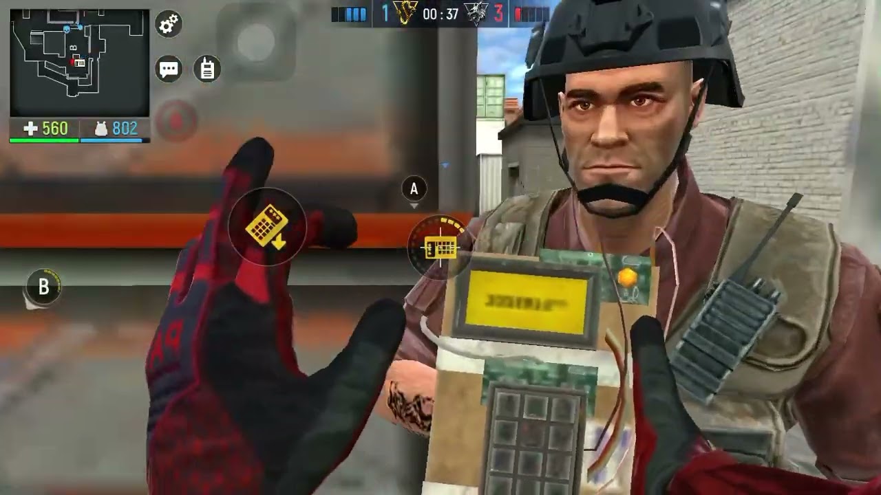 Modern ops - 1 vs 2 Bomb mode (Factory) Gameplay