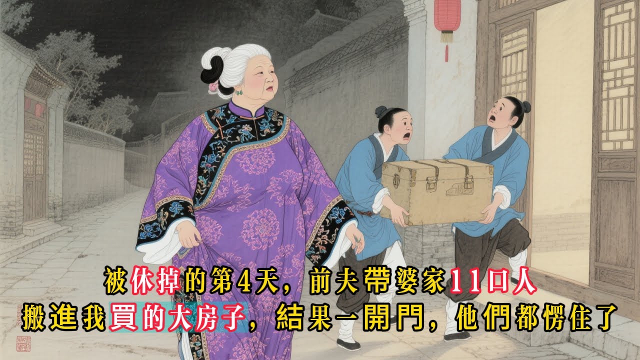 被休掉的第4天，不要臉的前夫帶婆家11口人，搬進我買的大宅子，結果一開門，他們全都愣住了。民間故事、反轉、逆襲、夫妻關係、婆媳關係#民間故事 #反轉 #逆襲 #打臉 #爽文