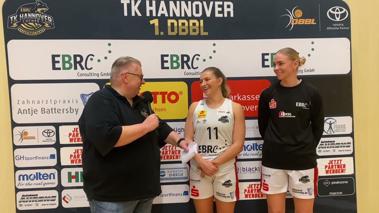 Laura Stockton und Mikaela Gustafsson im Playoff Talk 🎤 TKH Luchse vs. Keltern Spiel 4