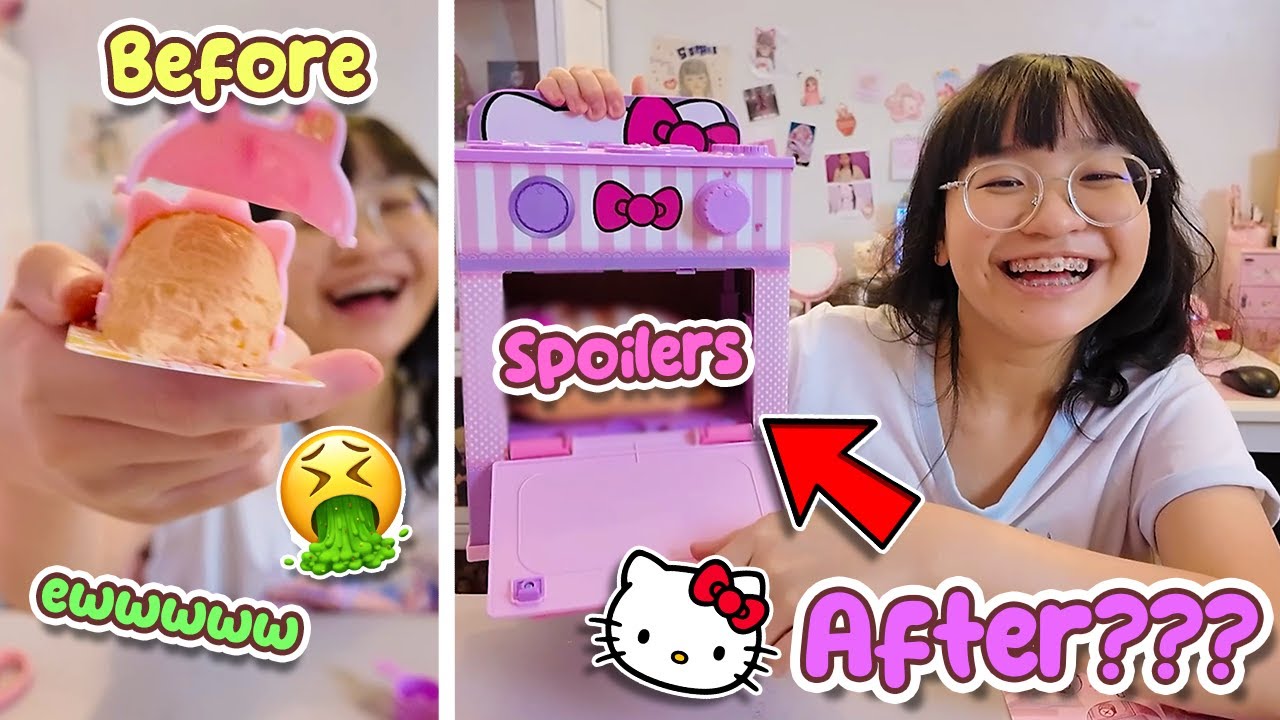 BAKING HELLO KITTY INTO A BREAD!!!! - Hello Kitty Oven Treatz Unboxing
