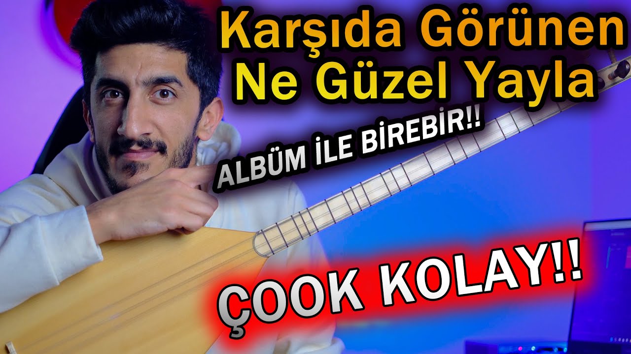 KARŞIDA GÖRÜNEN NE GÜZEL YAYLA SOLFEJ SAZ NOTALARI | ERKAN OĞUR Karşıda Görünen Yayla Bağlama
