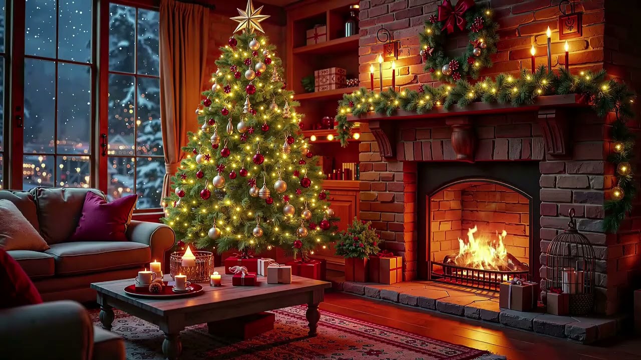 Kar&aacute;csonyi p&aacute;ns&iacute;p zene kandall&oacute; tűz mellett. ✨ Christmas panpipe music