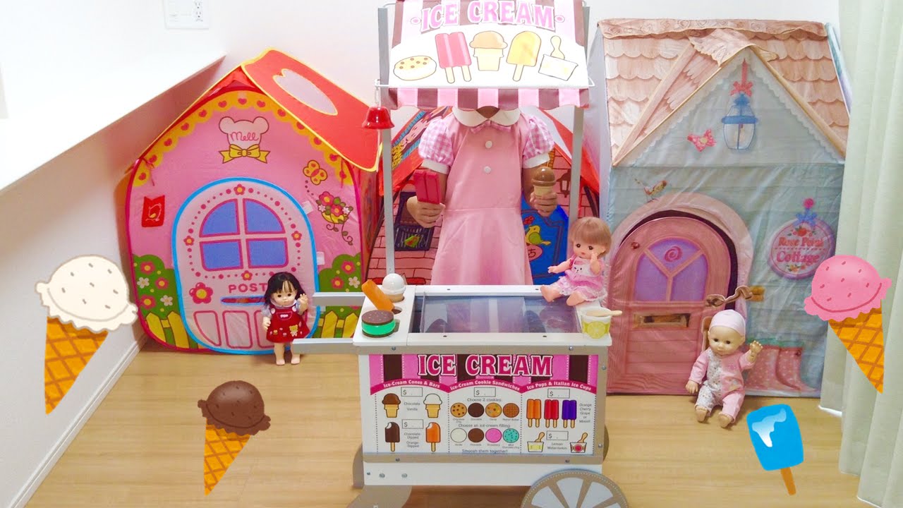 アイスクリームカート アイス屋さん遊び / Ice Cream Cart : Wooden Food Toys