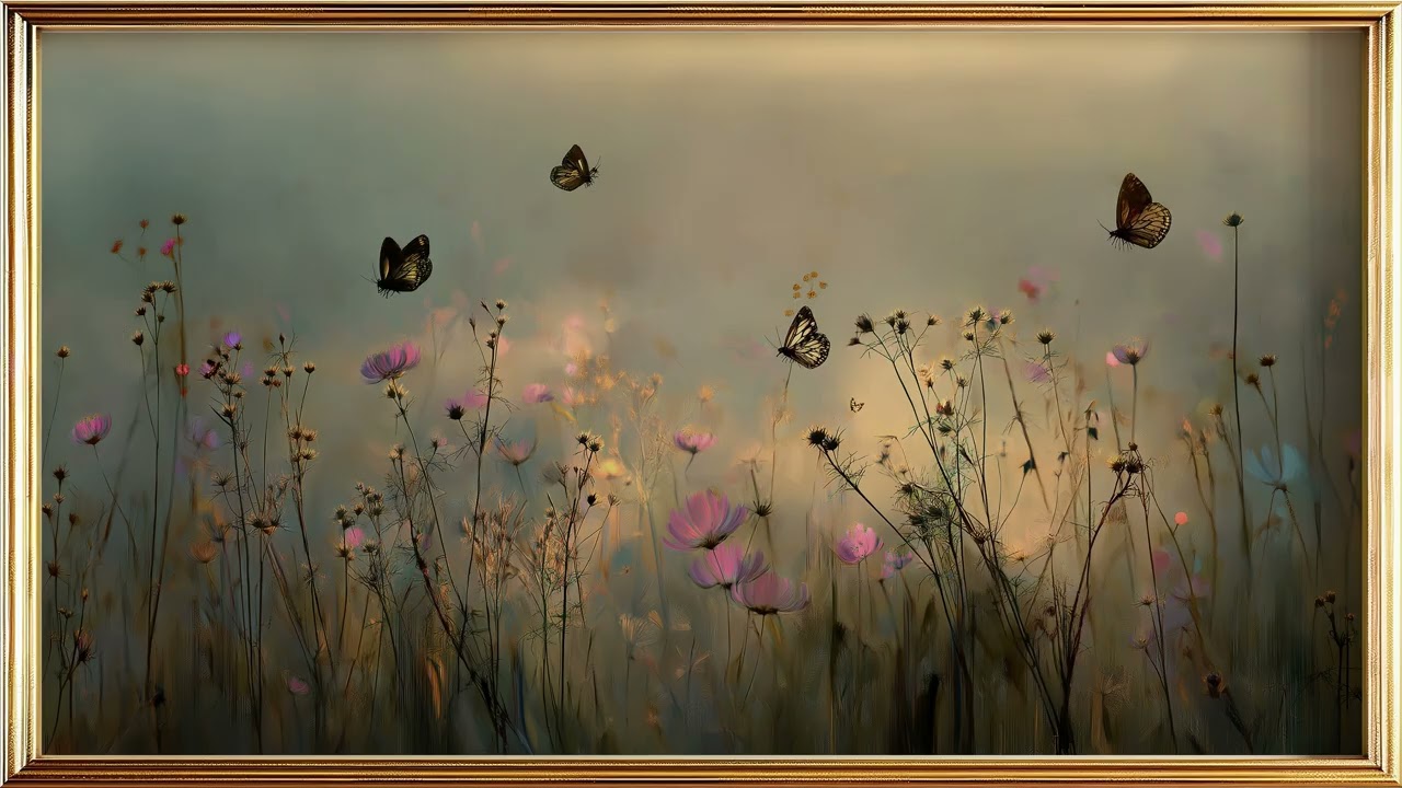 Twilight Bloom &ndash; Soft Focus Butterfly Meadow for Frame TV