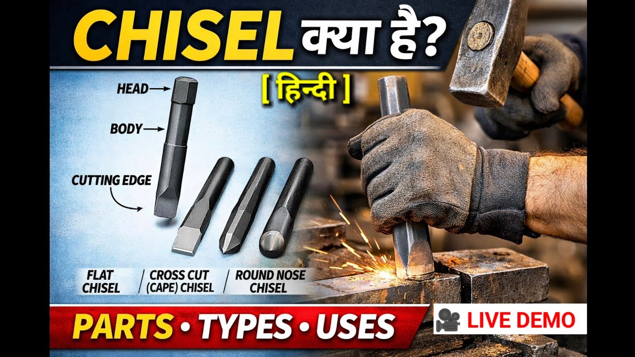 Chisel क्या है? | Parts, Types और सही उपयोग | ITI Fitter Tools #Chisel #ChiselTool #ITIFitter #iti 