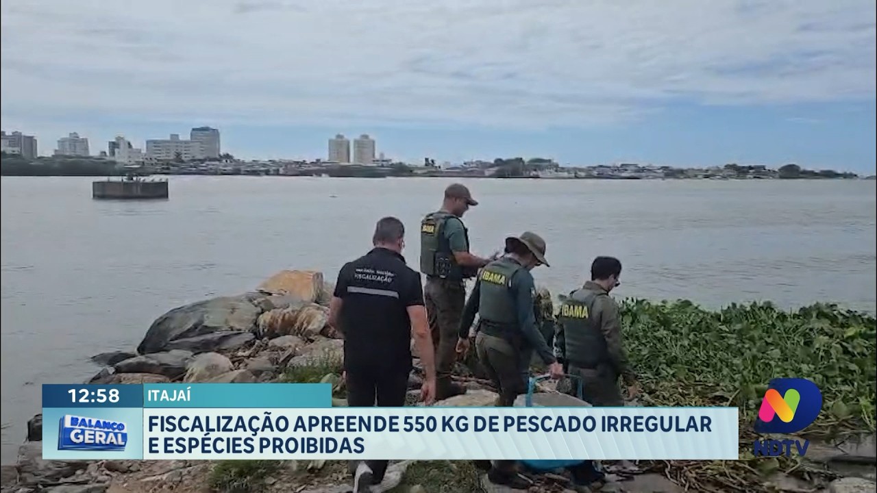 Fiscalização apreende 550 kg de pescado irregular em SC