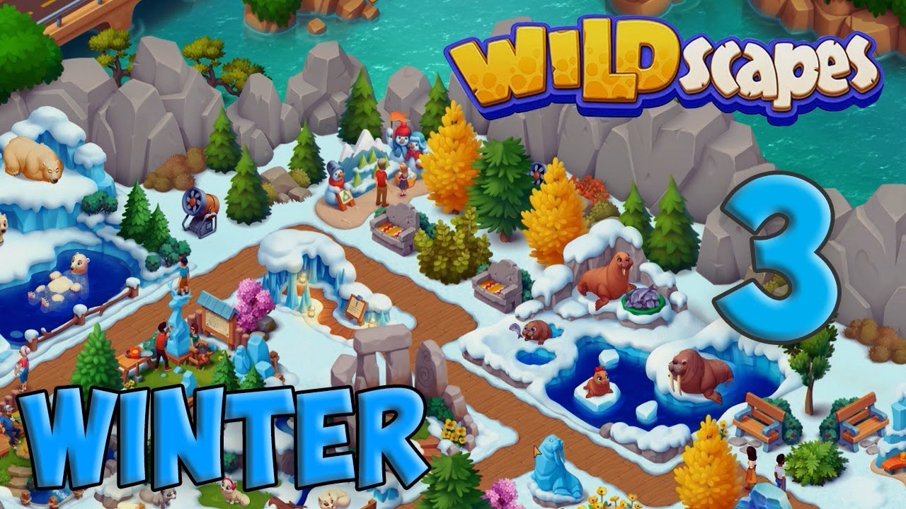 Wildscapes Part 3 - Winter Zoo Decoration [ Gameplay Story ] Украшение Зоопарка HD