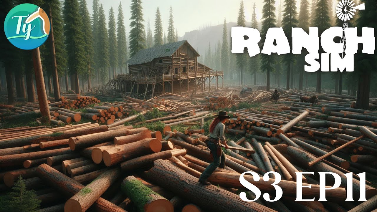 Ranch Simulator S3 Ep11: Gros déboisement pour terminer l’arrière du ranch