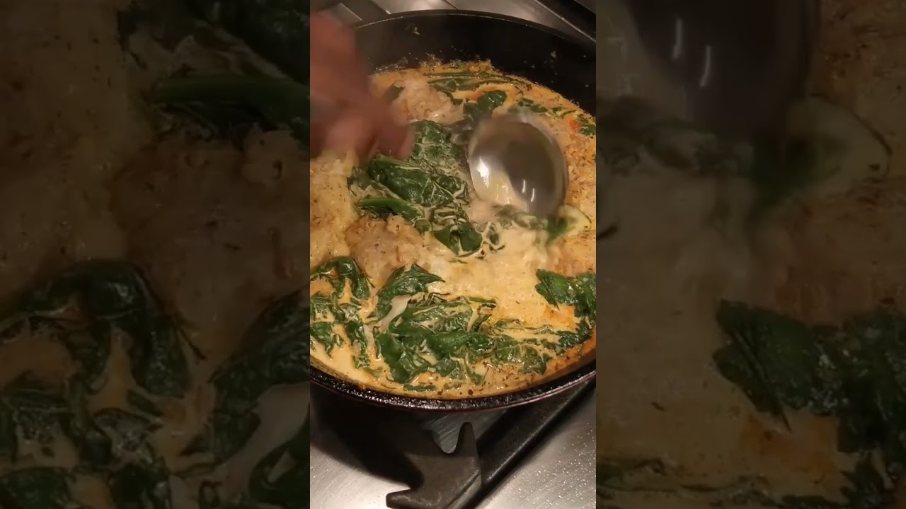 Creamy spinach and fish recipe 